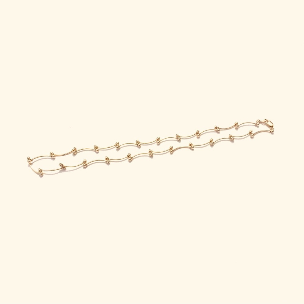 DAINTY Gold Plated 16 inch Chain Necklace - Picture 3 of 4